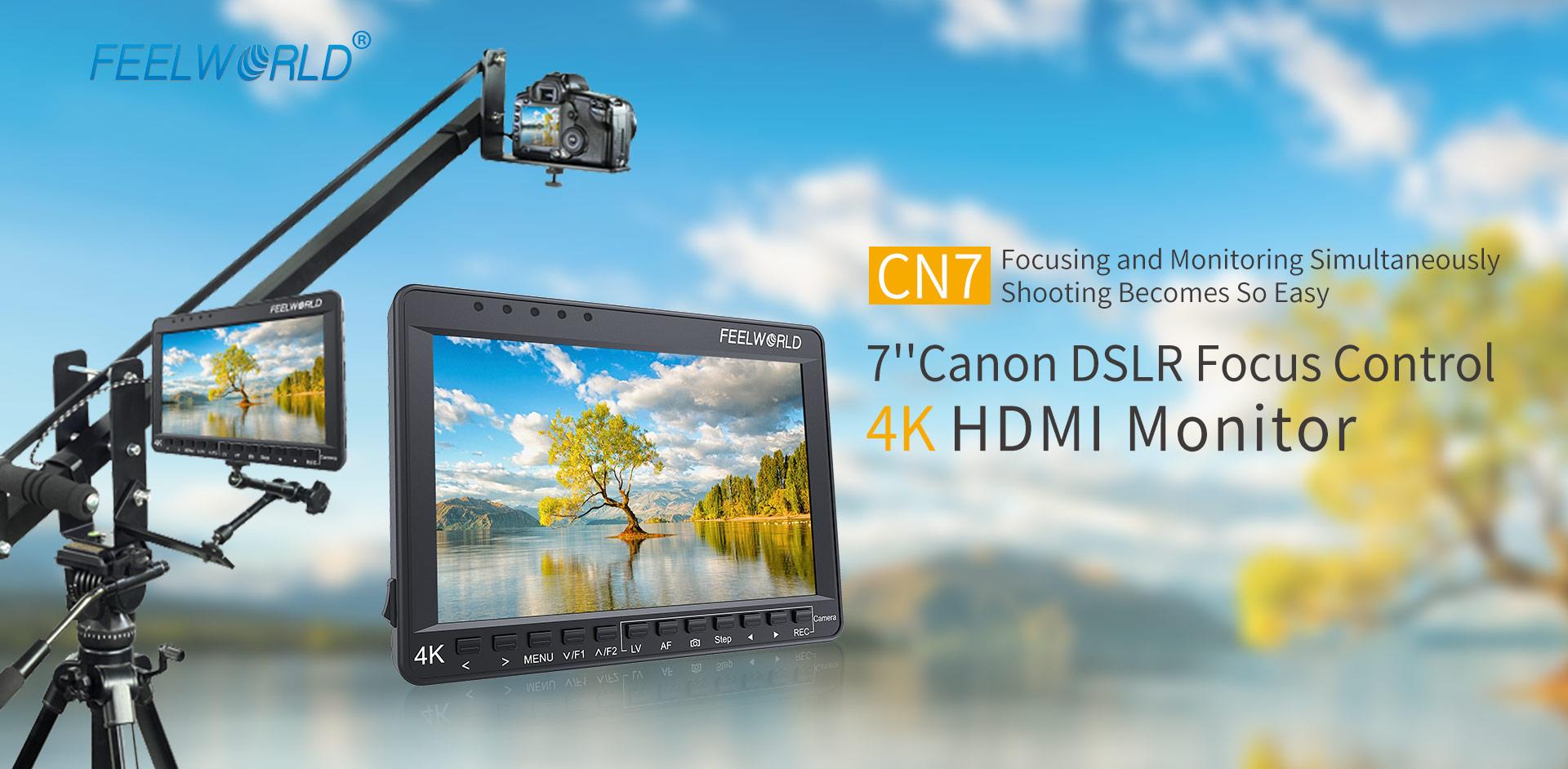 FEELWORLD CN7 7 inch 4K HDMI Monitor Canon DSLR Focus Control IPS