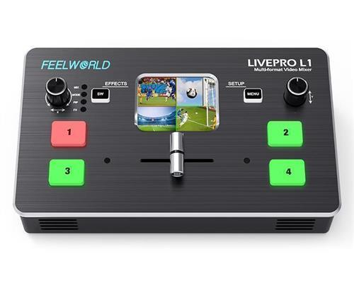 FEELWORLD LIVEPRO L1 Multi-format Video Mixer Switcher 4 x HDMI inputs multi camera production USB3.0 live streaming