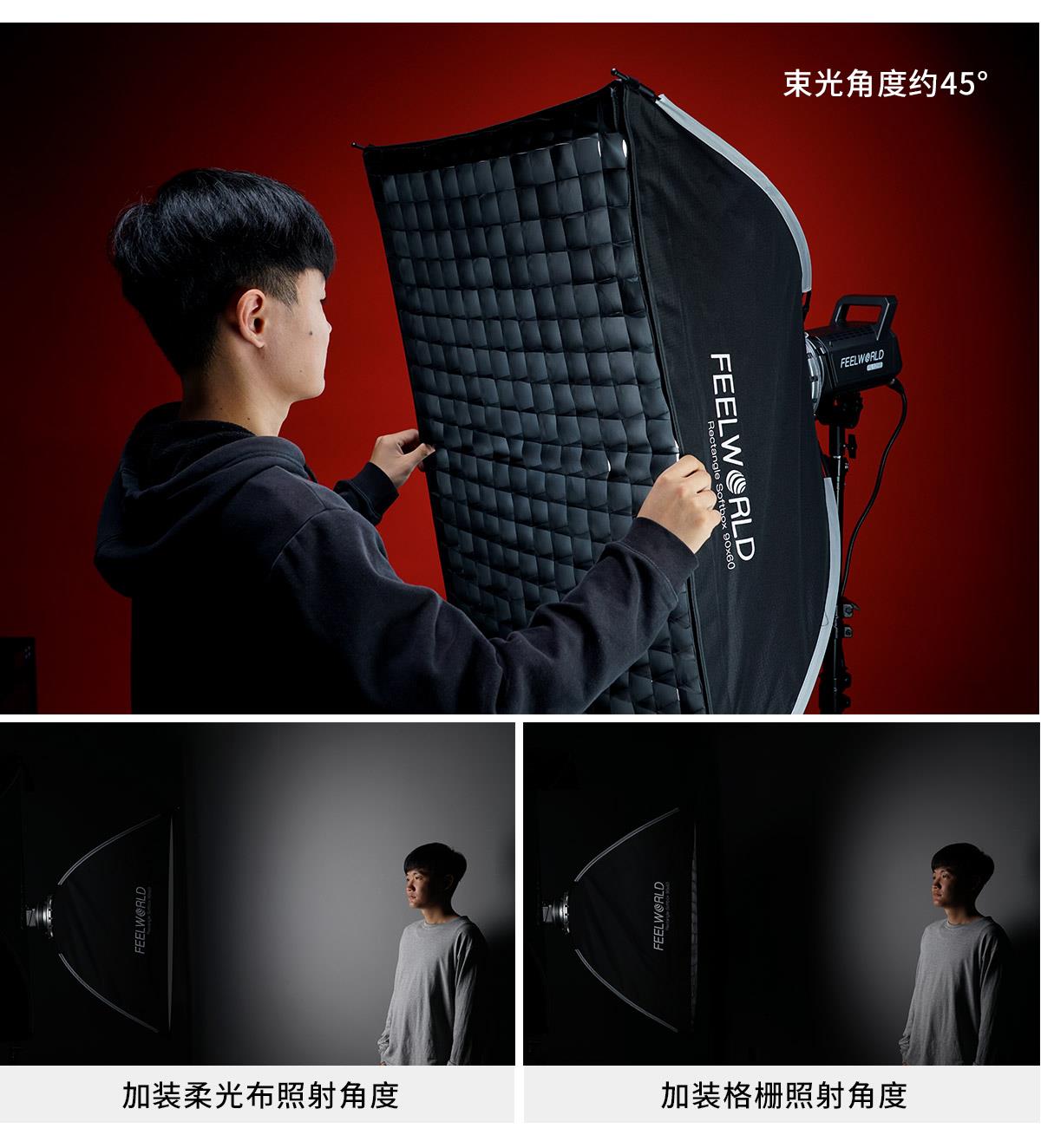 束光格栅柔光箱