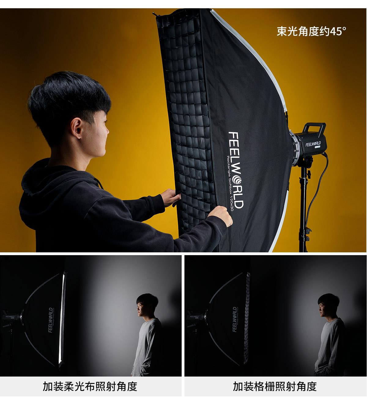 束光格栅柔光箱