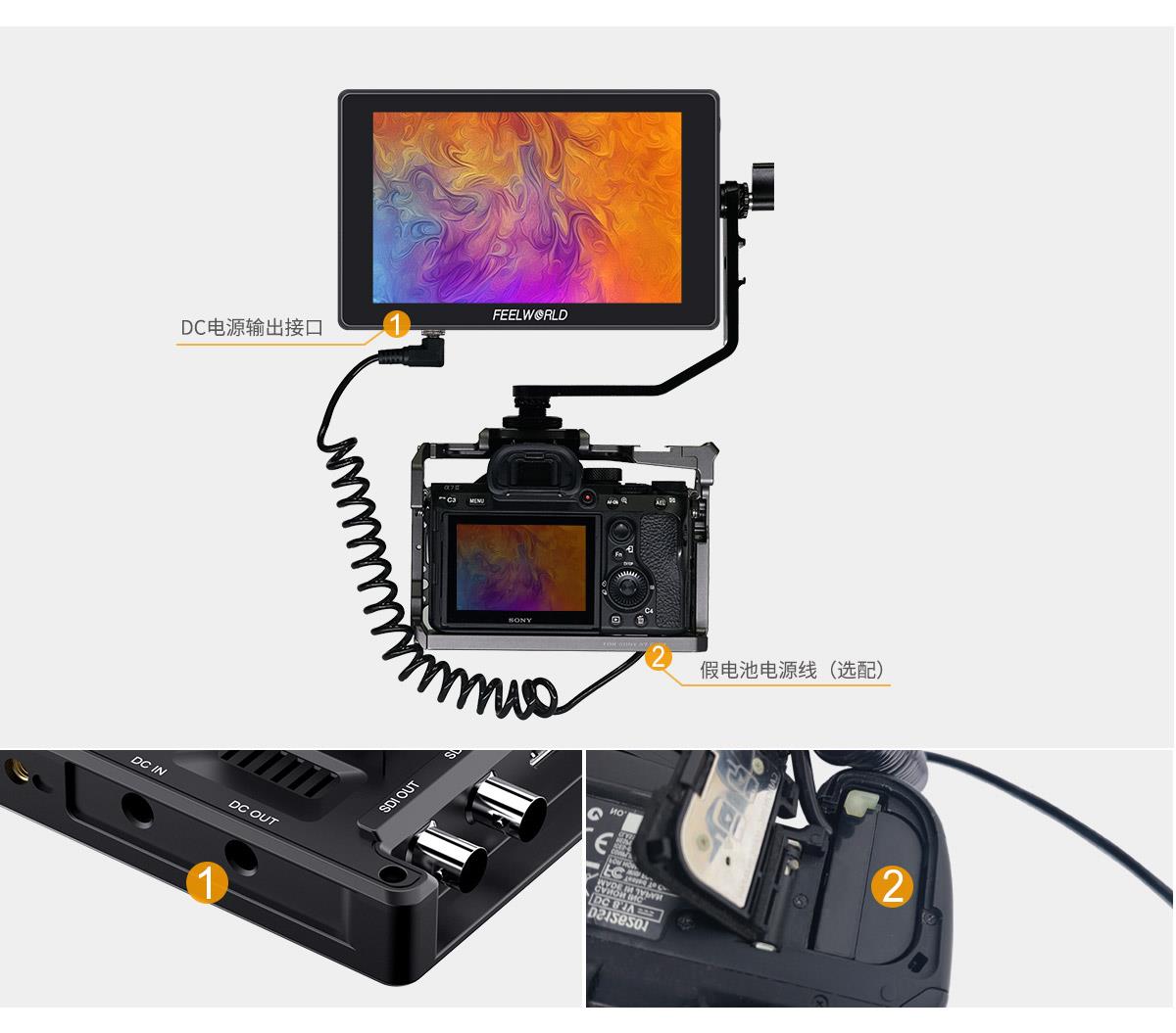 支架安装监视器