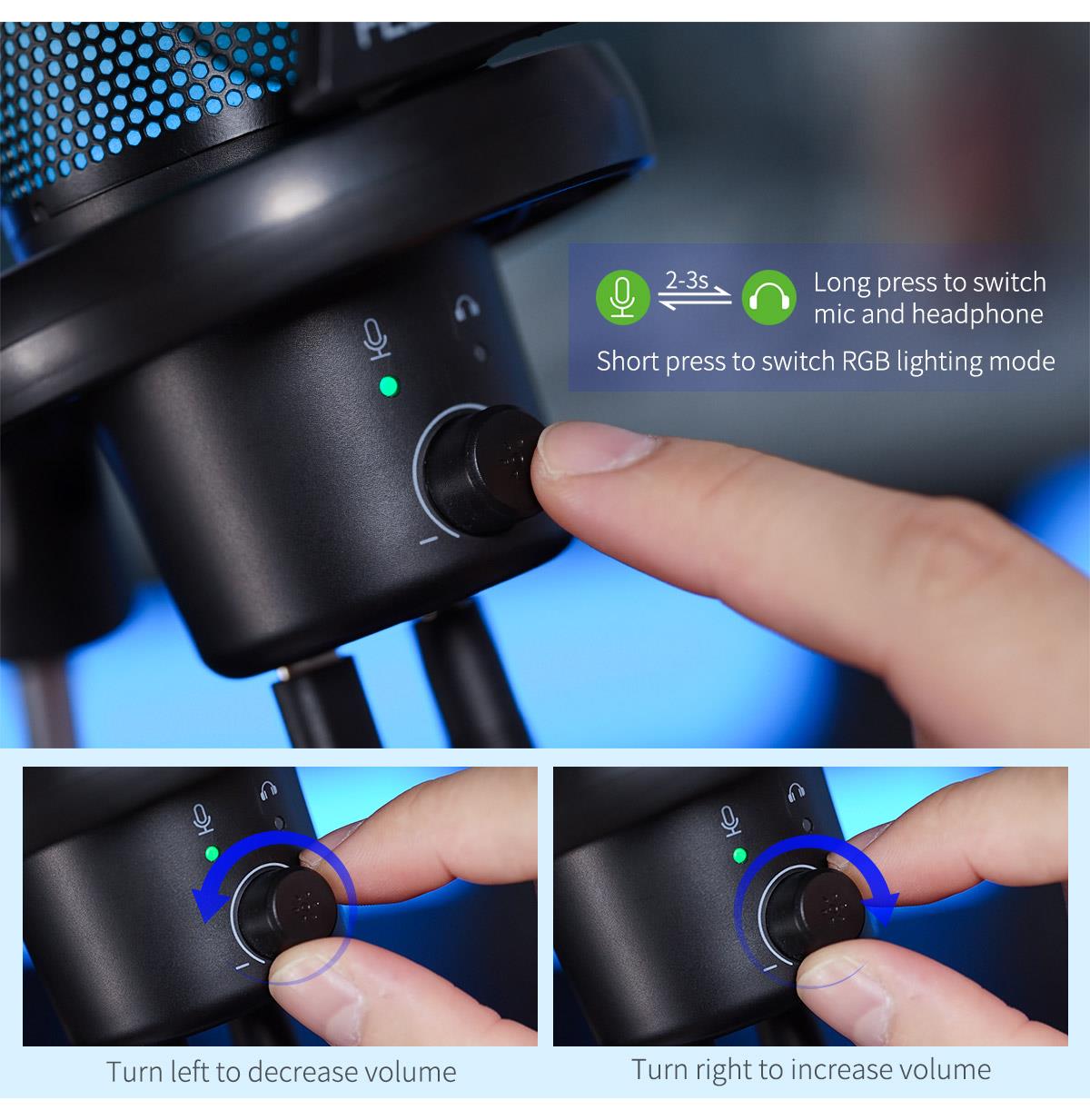 volume adjustable mic