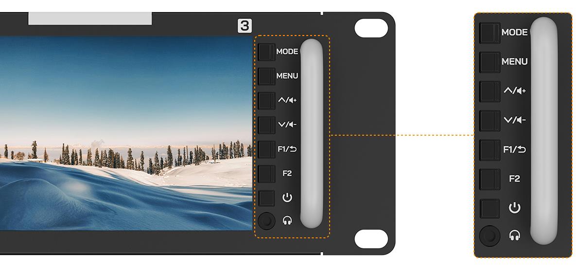 flexible button monitor