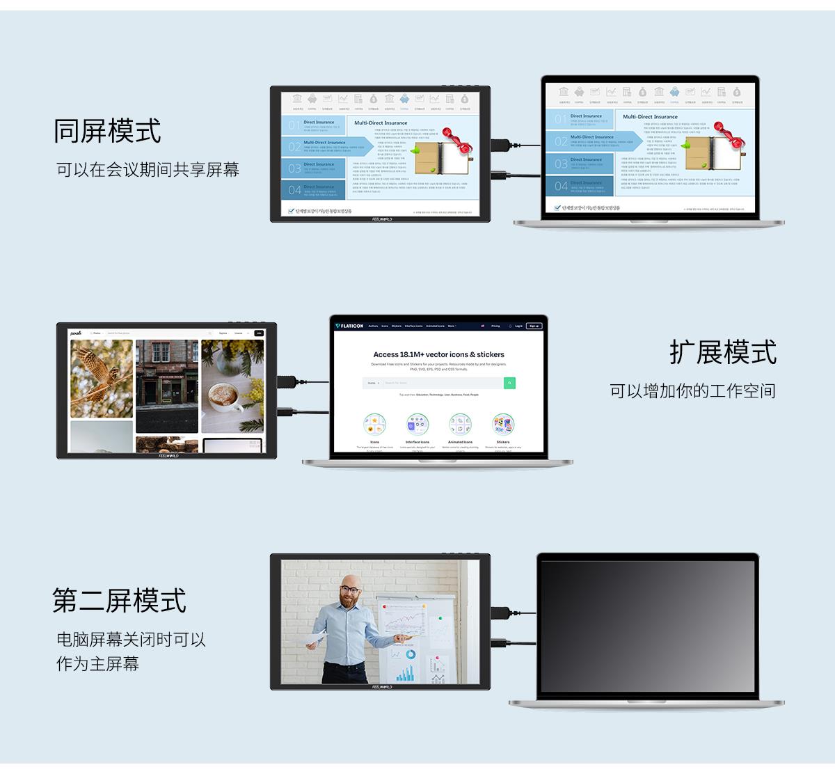 多种模式便携显示器