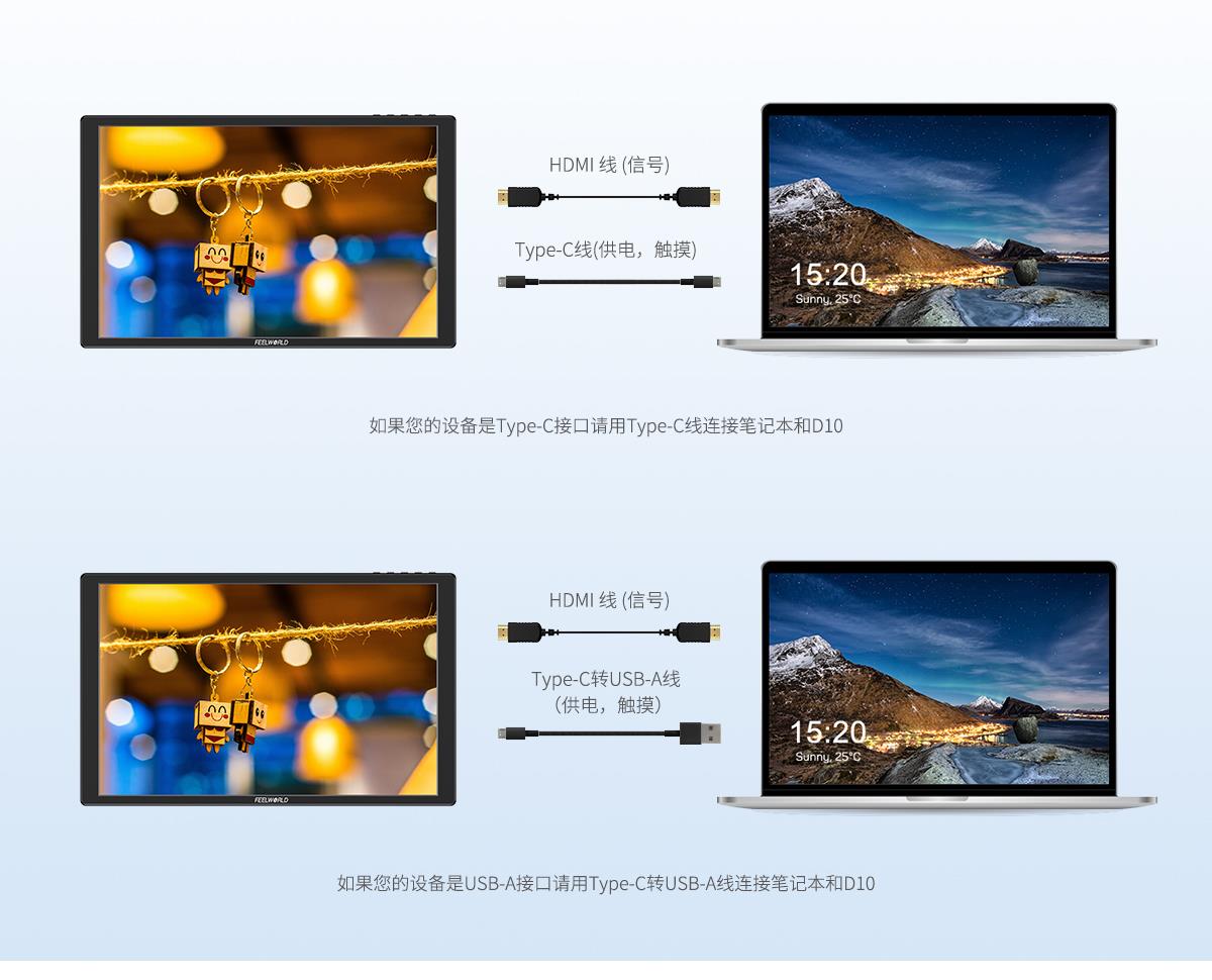 触摸设置显示器