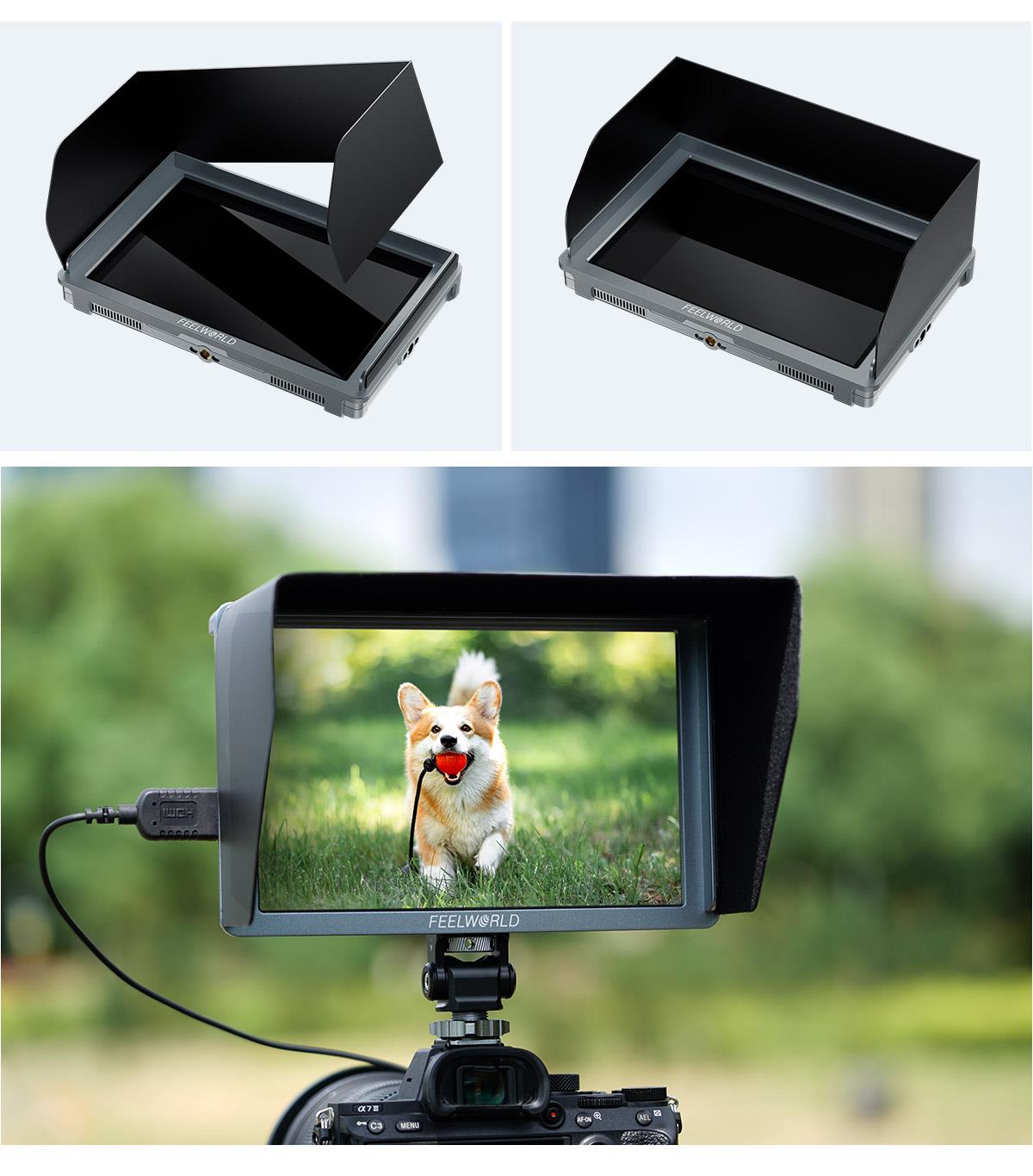 portable sunhood monitor