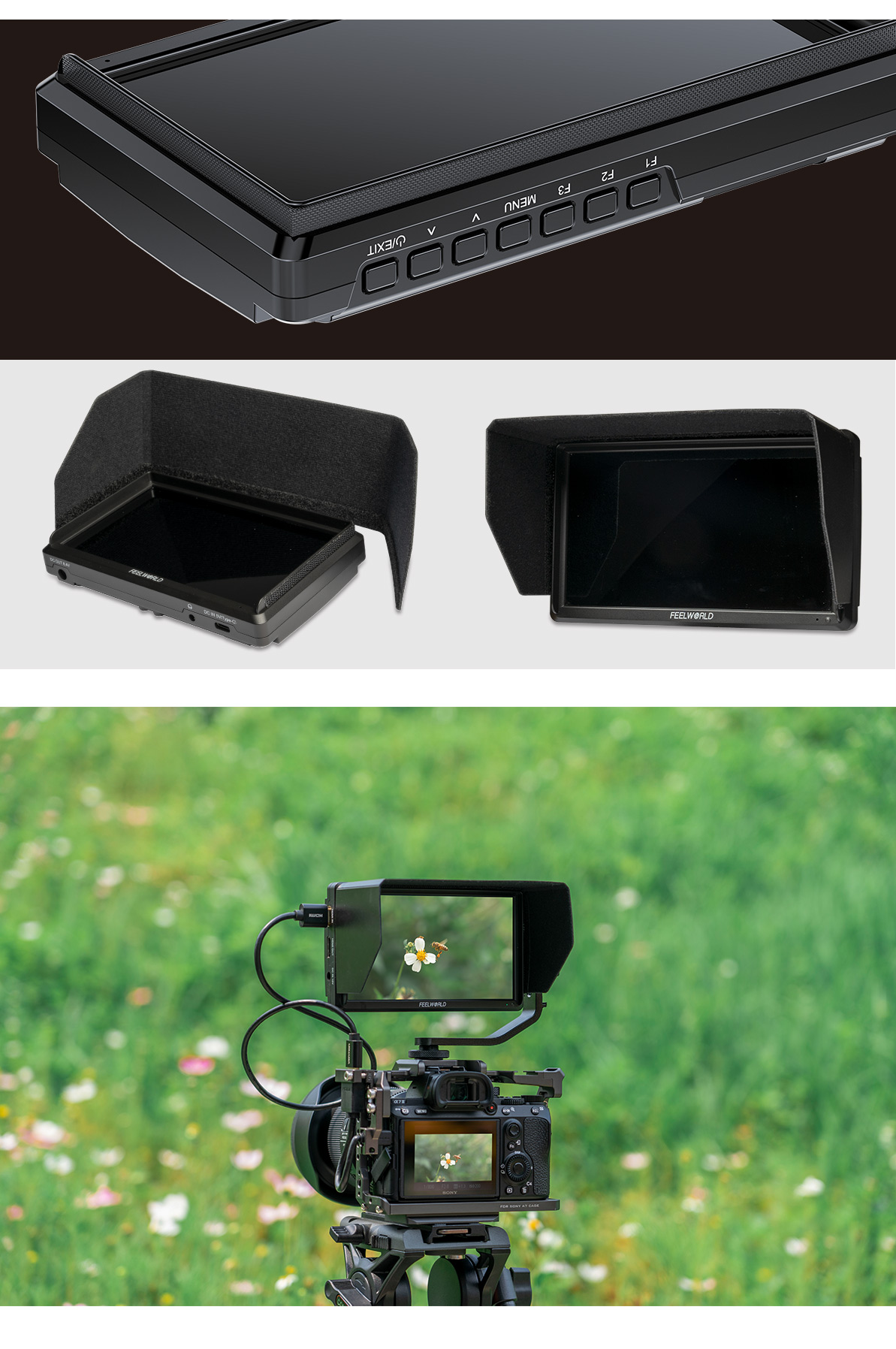 便携遮阳罩监视器